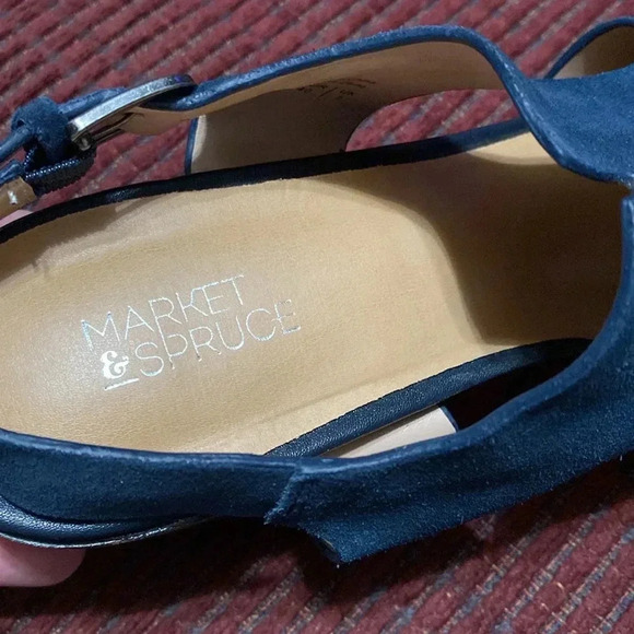 ***NWOT*** MARKET & SPRUCE GABRIEL SUEDE SLINGBACK HEELS SIZE 9 - Picture 10 of 13